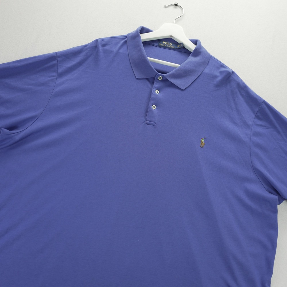 Polo Ralph Lauren Mens 4XB Big Blue Short Sleeve Cotton Polo Shirt RN41381